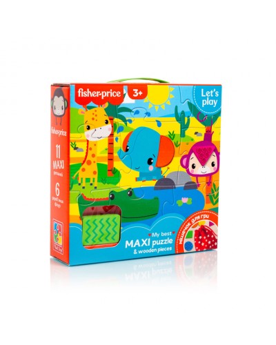 Пазлы "Fisher Price. Maxi puzzle & wooden pieces" VT1100-01 (укр)